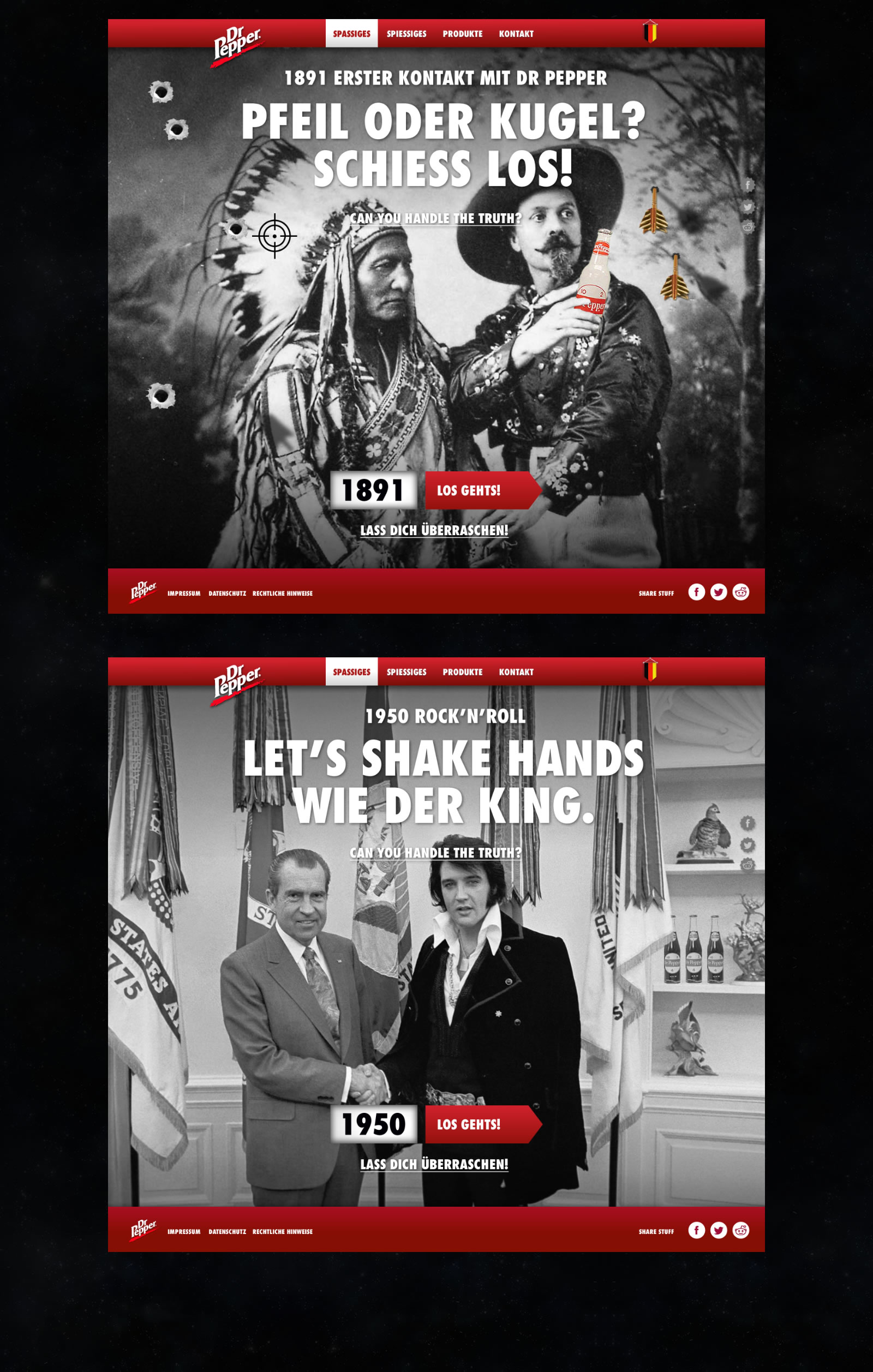 Dr Pepper Germany Website Worksample